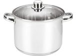 Michelino Casseruola In Acciaio Inox Da 1,2 Litri Con Coperchio In Vetro 12145