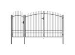 Cancello Da Giardino In Acciaio 2,45X4 M Nero