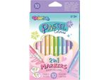 Pennarelli Bifacciali 10 Colori Pastello Colorino