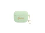 Guess Guaplschsn Airpods Pro Cover Verde/Verde In Silicone Charm Heart Collection
