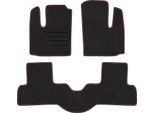 Set Di Tappetini In Velluto Per Fiat Doblo I (2001 - 2009) 4 Pezzi - Nuovo - Rosso