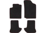 Set Di Tappetini In Velluto Per Citroen C3 Plurier (2003 - 2010) 4 Pezzi - Nuovi - Rosso