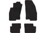 Set Di Tappetini In Velluto Per Fiat Punto 12 (2005 - 2012) 4 Pezzi - Nuovo - Rosso