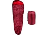 Camp Active Mummy Sacco A Pelo Estivo Per 5°C A 10°C - Sacco A Pelo Per Una Persona Adulta - Per Festival, Escursioni E Campeggio - 210 X 80 Cm - Rosso
