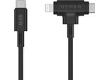 Hyper Hyperjuice Cavo Usb Usb 2.0 1,5 M Usb C Usb C/Lightning Nero