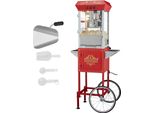 Popcornmaschine - Popcornautomat mit Wagen - 850W - 8oz Popcornmacher - ideal für Parties und Events
