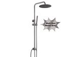 Joho Set Doccia In Acciaio Inox Senza Rubinetto, Doccia A Pioggia Sistema Doccia Con Soffione, Asta Doccia, Flessibile Doccia, Soffione D20Cm Grigio