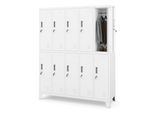 Armadietto Spogliatoio Armadietto Armadietto Armadietto Armadietto In Metallo Con 10 Scomparti Portaetichette Fessure Di Ventilazione Verniciato A Polvere 172 X 136 X45 Cm Bianco