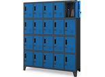 Armadietto 5B4A Armadietto Con 20 Scomparti Armadietto In Metallo Verniciato A Polvere 172 Cm X 136 Cm X 45 Cm Blu Antracite