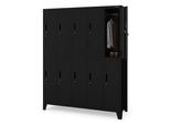 Armadietto Spogliatoio Armadietto Armadietto Armadietto Armadietto Armadietto In Metallo Con 10 Scomparti Portaetichette Fessure Di Ventilazione Verniciato A Polvere 172X136X45 Cm Nero