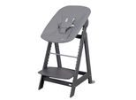 Treppenhochstuhl 'Born Up' Set 2In1, Anthrazit, Mit Liegefunktion/ -Aufsatz 'Roba Style'
