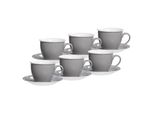 Ritzenhoff & Breker Milchkaffee Tassen Mit Untertassen Doppio 350 Ml 6Er Set