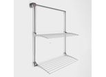 Stendibiancheria A Parete, Stendibiancheria Verticale Per Pareti, Stendibiancheria Regolabile In Altezza E Bloccabile Per Interni Ed Esterni In Alluminio E Acciaio, Foxydry Wall Plus 120