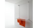 Stendibiancheria A Parete Regolabile In Altezza, Asciugatrice Per Interni Ed Esterni - Foxydry Wall 108 Cm Bianco