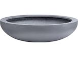Vivanno Ciotola Decorativa In Fibra Di Vetro Plana Ciotola, Grigio Cemento Design Cemento - 34X9 Cm