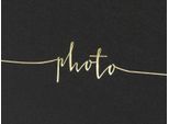 Elegante Album Fotografico Nero Con Rilievi In Oro, 40 Pagine. Formato Orizzontale