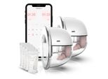 Youha - Doppio Tiralatte Cordless Gen 2 Con App, Senza Bpa - Dimensioni 22 Mm E 24 Mm