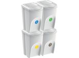 Portarifiuti Prosperplast Sortibox 4 X 35 L Cenerino