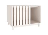 VidaXL Hundehütte Massivholz Kiefer Hundehöhle Hundebett weiß 1 m, 70 cm, 72 cm