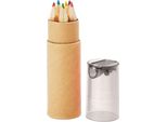 Midocean - Matita Colorata "Petit Lambut"" Confezione Da 6 MO686 (Taglia Unica) (Grigio Trasparente)"