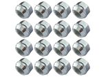16X Dadi Ruota Aperta Dadi M12X1,5 17 Mm Con Collare Conico SW19 Nero Zincato