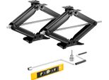 Succebuy Set Di 2 Martinetti A Forbice Per Caravan, 4082 Kg, Altezza Di Sollevamento 103-595 Mm
