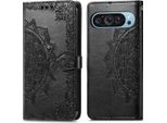 Google Pixel 10 Pro/Google Pixel 10 Cover - Similcuoio - Flip Cover Imoshion - Nero