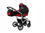 BabyLux® Largo | 2in1 Kinderwagen Bambimo | Black Red | Kombikinderwagen | Kinderwagenset | Buggy +