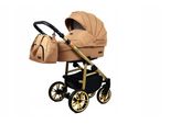 BabyLux® Color Lux | 2in1 Kinderwagen Bambimo | Sand Pearl | Kombikinderwagen | Kinderwagenset | Bug