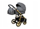 BabyLux® Color Lux | 2in1 Kinderwagen Bambimo | Grey Flex | Kombikinderwagen | Kinderwagenset | Bugg