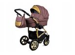 BabyLux® Gold Lux | 2in1 Kinderwagen Bambimo | Mokka | Kombikinderwagen | Kinderwagenset | Buggy + B