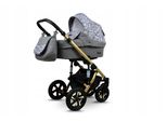 BabyLux® Sky Lark | 2in1 Kinderwagen Bambimo | Grey Animals | Kombikinderwagen | Kinderwagenset | Bu