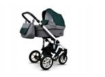 BabyLux® Sky Lark | 2in1 Kinderwagen Bambimo | Grey Flex Green | Kombikinderwagen | Kinderwagenset |