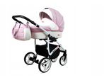 BabyLux® White Lux | 2in1 Kinderwagen Bambimo | Sweet Pink | Kombikinderwagen | Kinderwagenset | Bug
