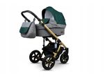 BabyLux® Sky Lark | 2in1 Kinderwagen Bambimo | Grey Flex Green | Kombikinderwagen | Kinderwagenset |
