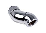 Alphacool Eiszapfen Adattatore Angolare Doppio 45° | G1/4 Ag A G1/4 Ig - Cromo