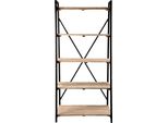 Libreria Clayre & Eef 90X47X191 Cm Legno Nero