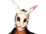 Maschera Da Coniglio Dell'orrore Accessorio Del Costume Di Halloween Decorazione Inquietante Di Design Animale Spaventoso, Colore: Bianco