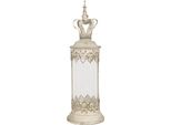 Lanterna Clayre & Eef Ø 17X55 Cm Ferro Beige