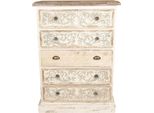 Credenza Clayre & Eef 85X36X120 Cm Legno Bianco