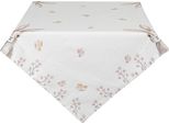 Clayre & Eef Tovaglia 150X250 Cm Bianco Marrone Cotone Coniglio