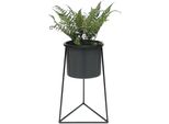 Dandibo Sgabello Per Fiori Con Vaso In Metallo Nero L 45 Cm Supporto Per Fiori 96052 Colonna Per Fiori Supporto Per Piante Moderno Sgabello Per Piante