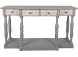 Tavolino Clayre & Eef 142X42X85 Cm Legno Grigio