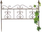 Dandibo Arrampicata Supporto Metallo Fiore Traliccio 60 Cm Free-Standing Traliccio 96016 Plug-In Recinzione Arrampicata Supporto Asta Ruggine Imitazione