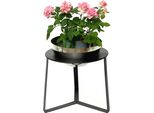 Dandibo Sgabello Per Fiori In Metallo Con Vaso Nero Argento 34 Cm Supporto Per Fiori 96091 L Colonna Per Fiori Supporto Per Piante Moderno Sgabello Per Piante
