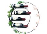 Dandibo Portabottiglie Per 4 Bottiglie E Luci Da Tè Metallo 55 Cm Muro Nero Vivace 96214 Portabottiglie Rotondo Portabottiglie Montaggio A Parete Portabottiglie Moderno Portabottiglie Da Parete Portabottiglie Da Parete