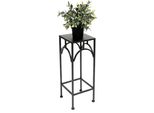 Dandibo Sgabello Per Fiori In Metallo Nero Quadrato 50 Cm Portafiori 96132 S Tavolino Colonna Portafiori Moderno Portapiante Sgabello Per Piante