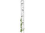 Dandibo Traliccio Metallico 140 Cm Nero Palo Per Arrampicata Ausilio Per Terra 96249 Portafiori Colonna Per Arrampicata