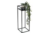 Dandibo Sgabello Per Fiori In Metallo Nero Quadrato 62 Cm Tavolino Per Fiori 453 Colonna Per Fiori Sgabello Moderno Per Piante