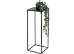 Dandibo Sgabello Per Fiori In Metallo Nero Quadrato 70 Cm Tavolino Portafiori 96315 L Colonna Portafiori Moderna Sgabello Per Piante